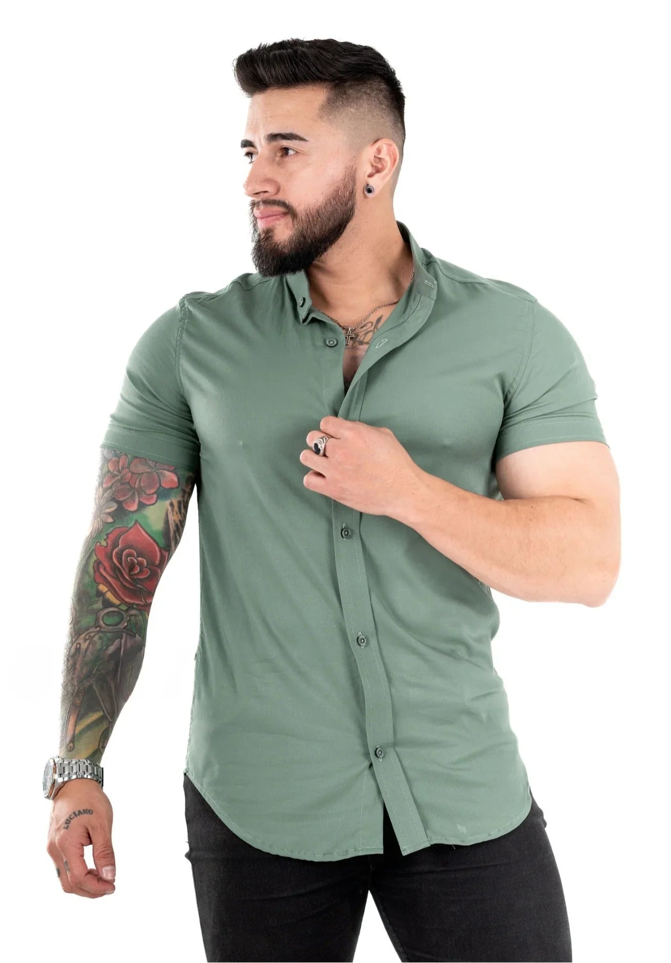 CAMISA OLIVA CLÁSICA